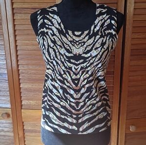 Elegant Zebra Print Women's Tank Top